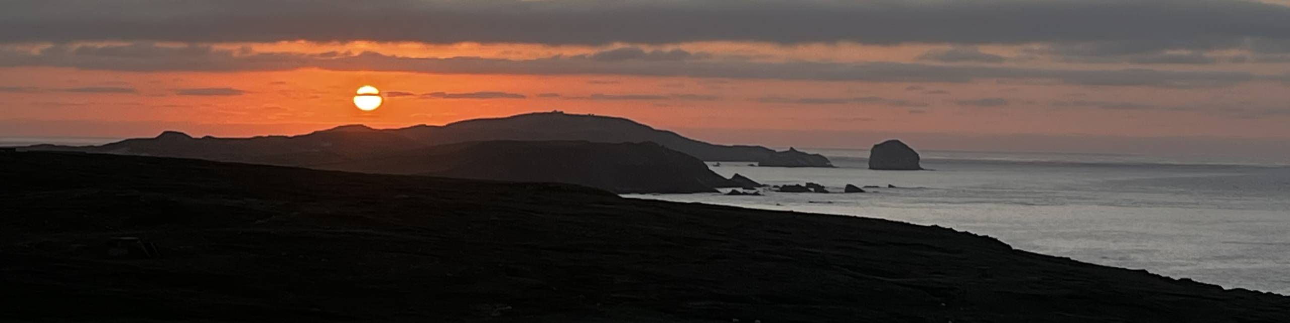 Sunset looking NW along Scotland's north coast, at Durness